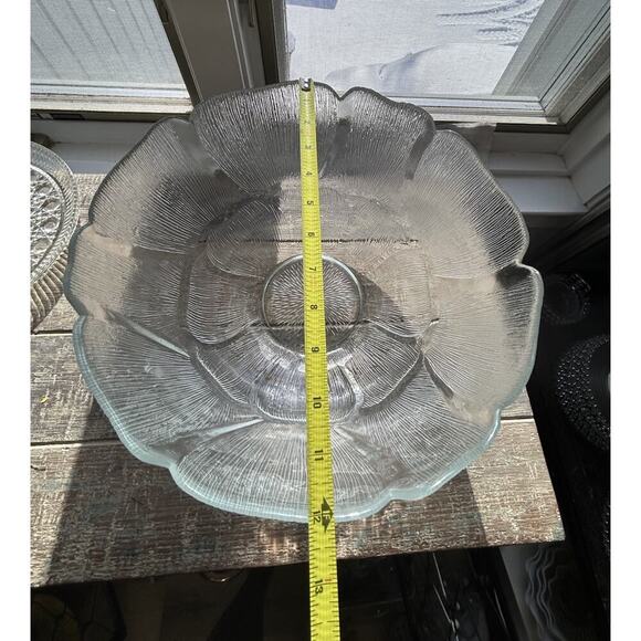 Arcoroc Fleur Extra Large Bowl 12" W France Vintage Deep Glass Punch Bowl - Picture 4 of 14